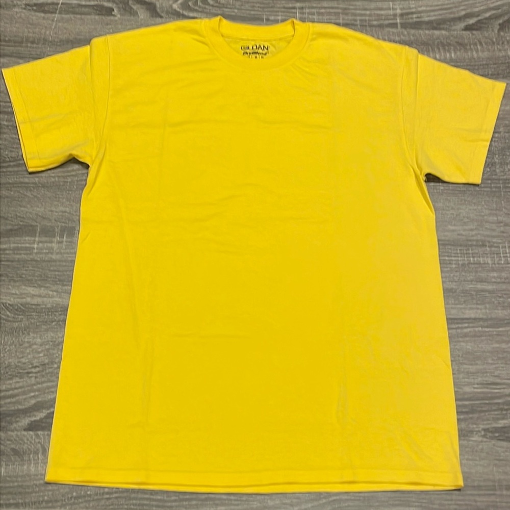 Yellow Gildan DryBlend T-shirt